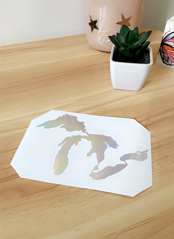 Holographic decal showing all five Great Lakes