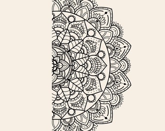 Download Half Mandala Svg Etsy