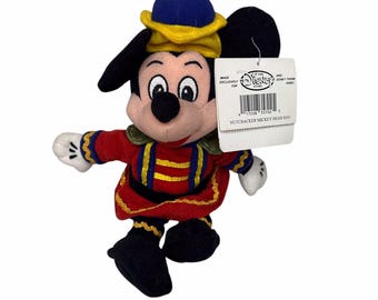 Disney Store Nutcracker Mickey Bean Bag Plush 10.5” Holiday Collectible Toy