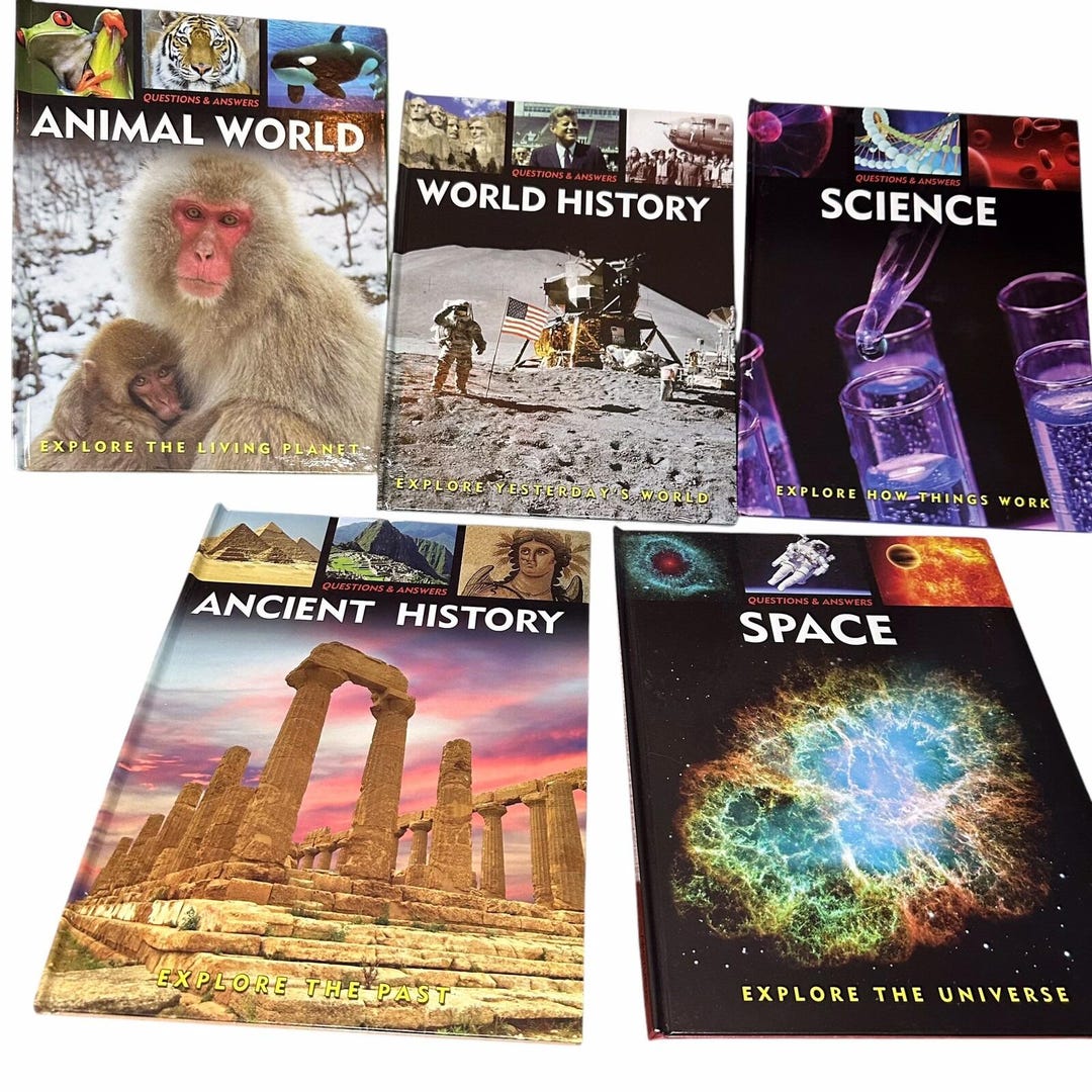 Lot of 5 Educational “questions and Answers” Books 2008 Science History ...