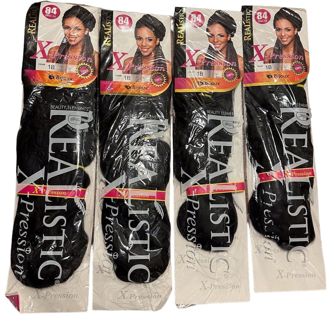 Bijoux Kanekalon 84in Braiding Hair Color 1B Tangle Free Realistic