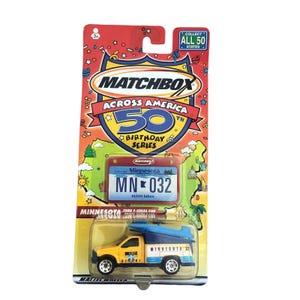 Matchbox Across America Minnesota Ford Fire Truck 50th Birthday Series Diecast Toy Collectible