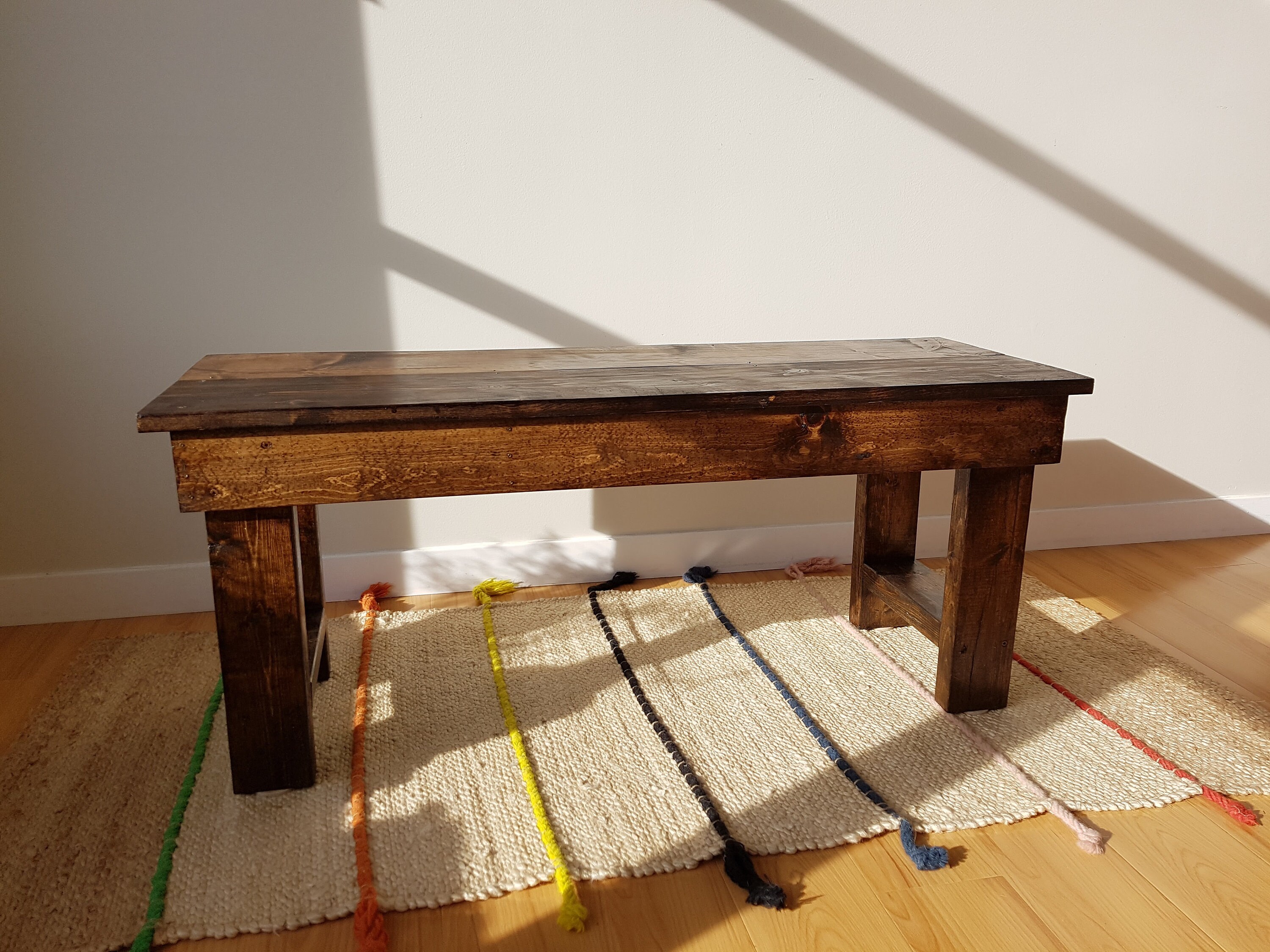 Diseño rústico de banco de madera utilitaria | Etsy