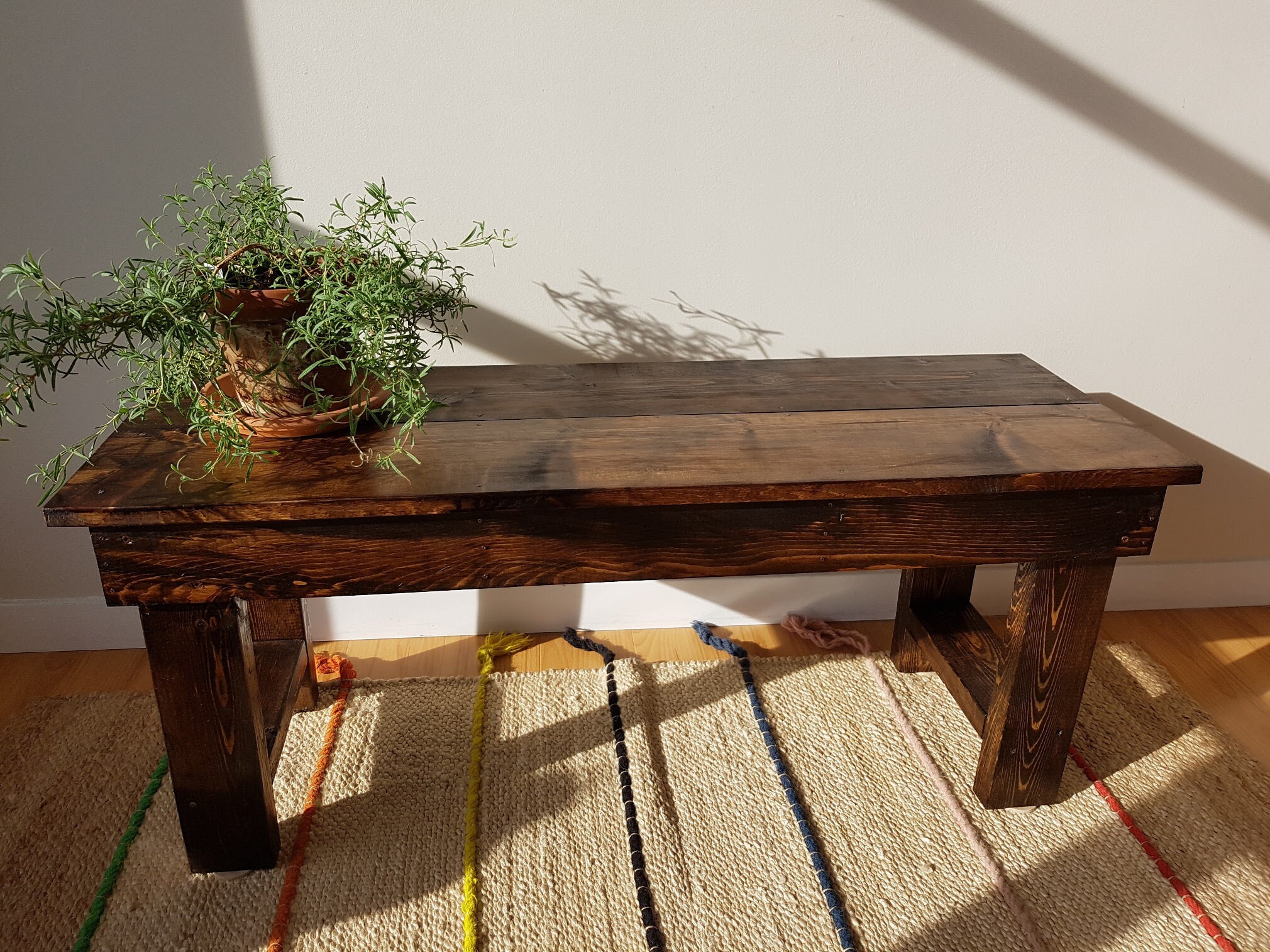 Diseño rústico de banco de madera utilitaria | Etsy