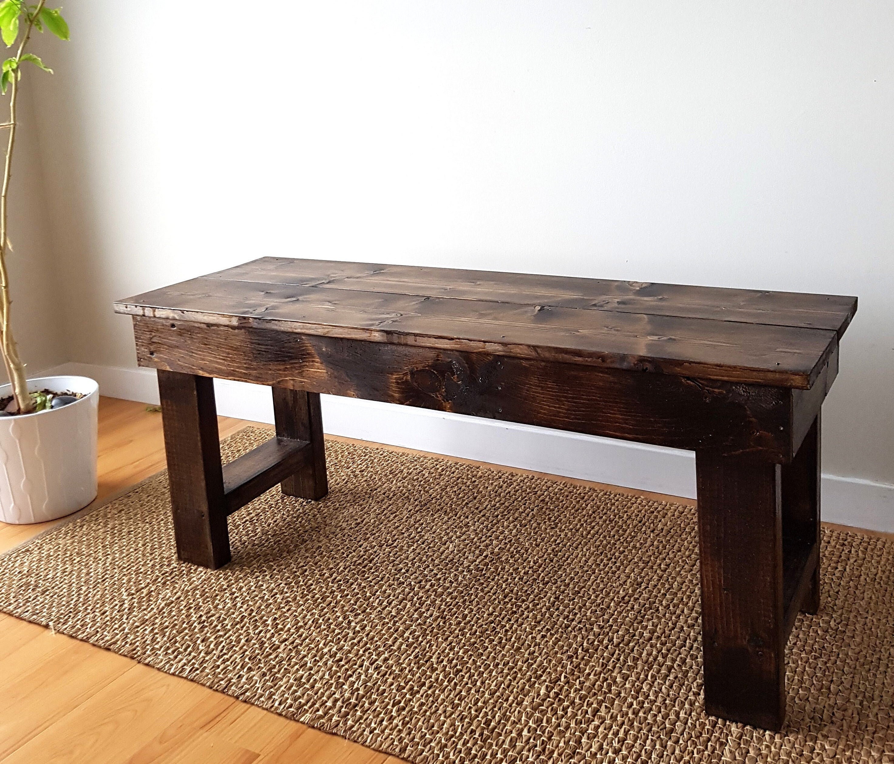 Diseño rústico de banco de madera utilitaria | Etsy