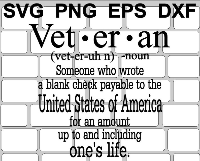 Veteran Definition Svg Veteran Svg Veteran Png Veteran Etsy