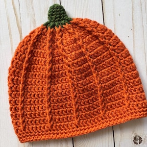 かぎ針編みのベビーカボチャ帽子：ハロウィンコスチューム、写真撮影用小道具