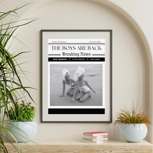 Custom Newspaper Headline Poster: Personalized Photo Gift (Digital Download)