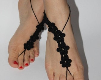 Crochet Barefoot Sandals Pattern: Beach Wedding Foot Jewelry (PDF Pattern)