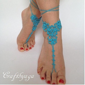 Crochet Barefoot Sandals,Beach wedding shoes,Beach barefoot sandals,Sexy Foot Jewelry,Bridal accessories,Yoga,bridesmaid gift,Bridal Party