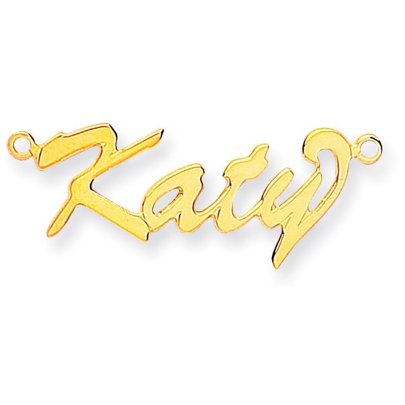 Personalised Gift Solid 9k Gold Name Pendant Necklace Etsy UK
