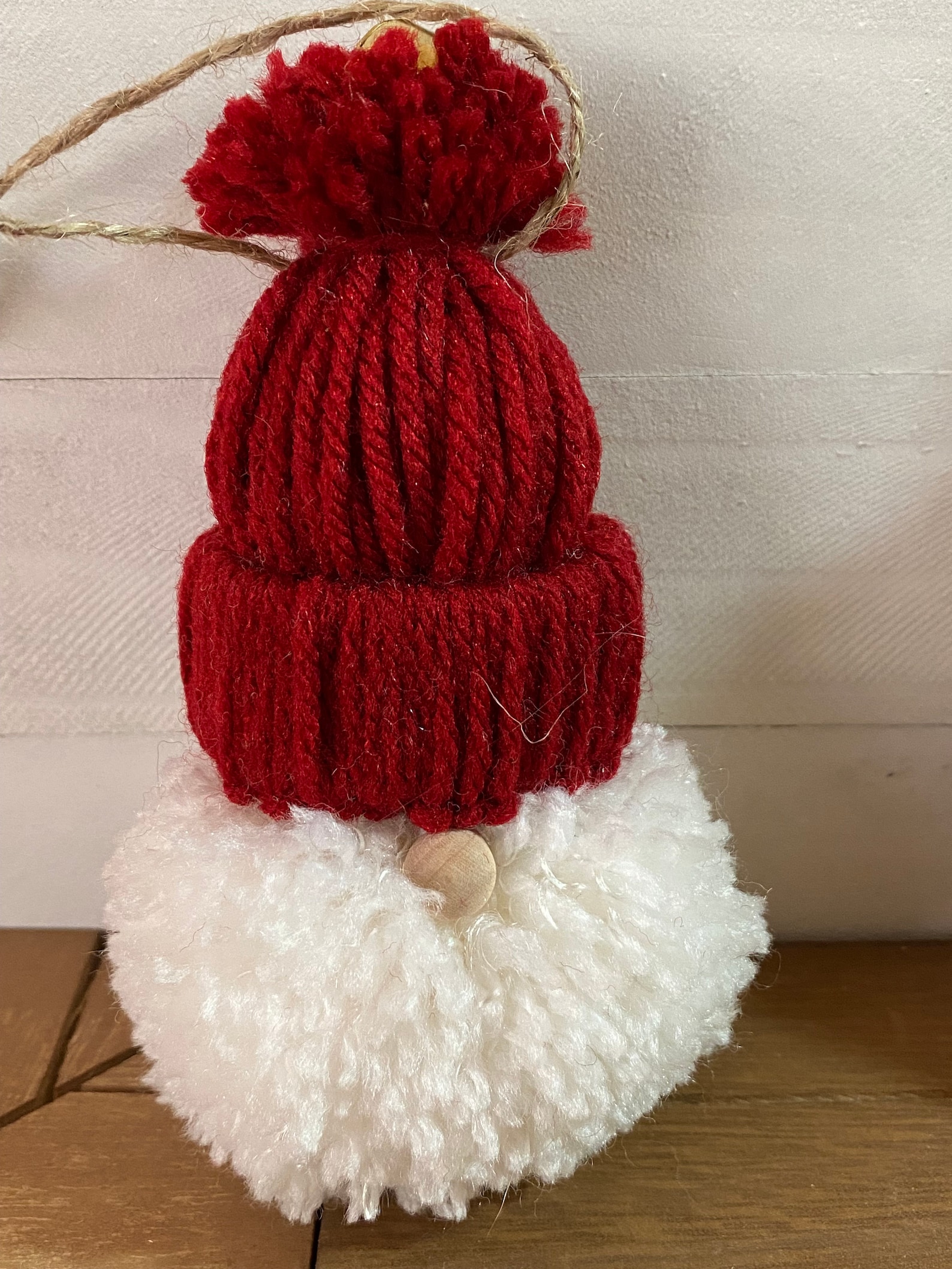 Gnome Ornament With White Beard and Red Hat. - Etsy