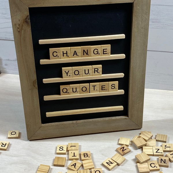 Framed Scrabble Board with wood storage box