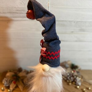 Santa Claus Gnome, Winter Gnome, Farmhouse Gnome, Whimsical Gnome, sock Gnome