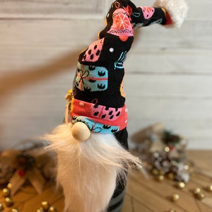 Festive Present Sock Gnome, Winter Gnome, Farmhouse Gnome, Whimsical Gnome