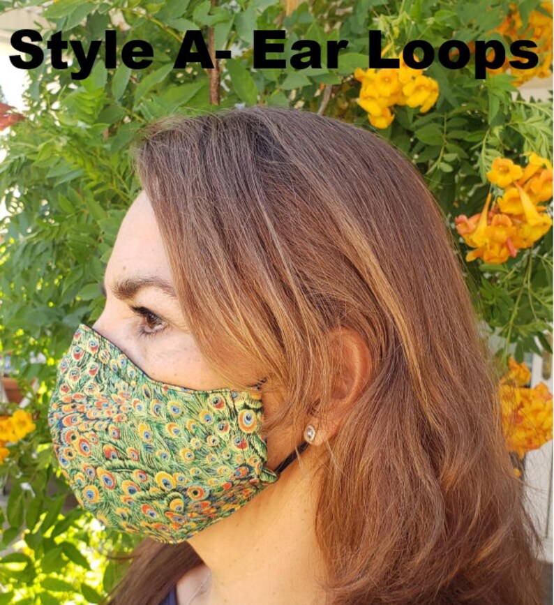 Beautiful Face Masks 3 Layer Mask Contoured Mask Adult Face Etsy