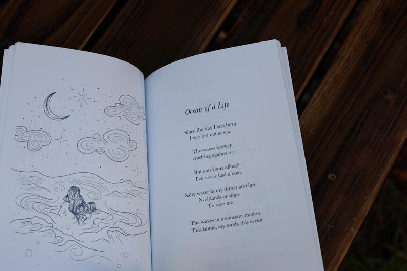 Ocean Glass Poetry Book - Etsy