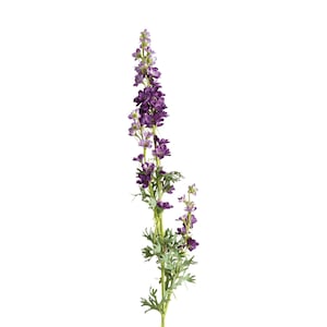 Faux Purple Delphinium Stems, 33"