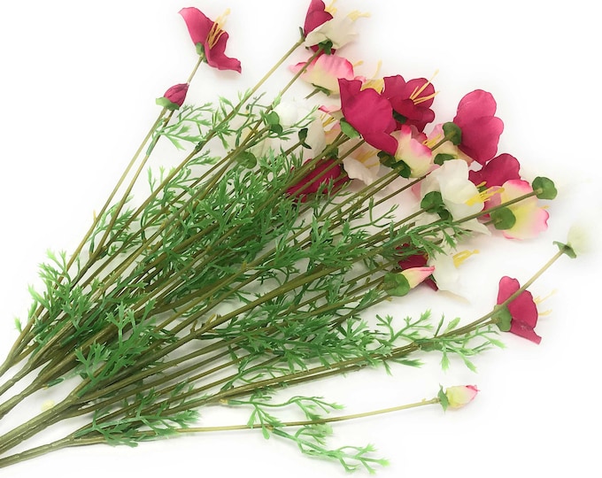 21" Large Artificial Silk Flower Floral Spray/Bush/Stem-Cosmos-Mexican Aster Spray for Floral Arrangements, Vase Filler-Wreath Floral Supply