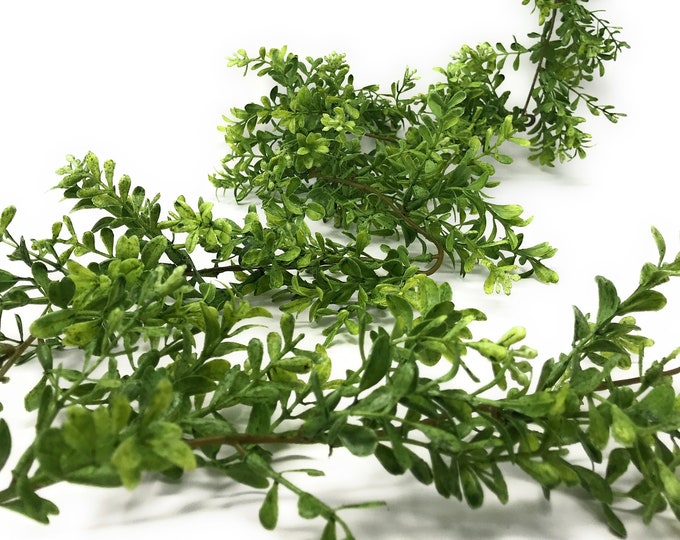 Faux Boxwood Greenery Garland for Mantel Garland, Home Decor, Table Centerpiece Weddings, Farmhouse Decor, DIY Floral Supply