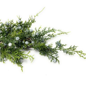 20" Artificial Juniper Spray/Stem/Pick/Vase Filler-Christmas/Winter Greenery-Holiday Home Decor-Artificial Evergreen Floral Supply