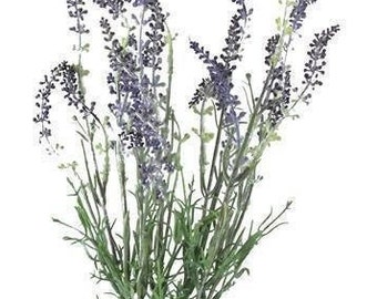 18" Artificial Lavender Flower Bush for Floral Arrangements, Vase Bouquet Container Pot Wreath Fillers-Artificial Faux Flowers-Floral Supply