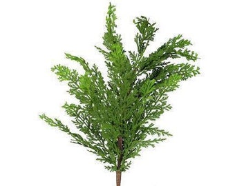 30" Artificial Cedar Spray/Stem-Winter Greenery-Faux Christmas Greenery-Holiday Home Decor-Artificial Evergreen Floral Spray/Pick
