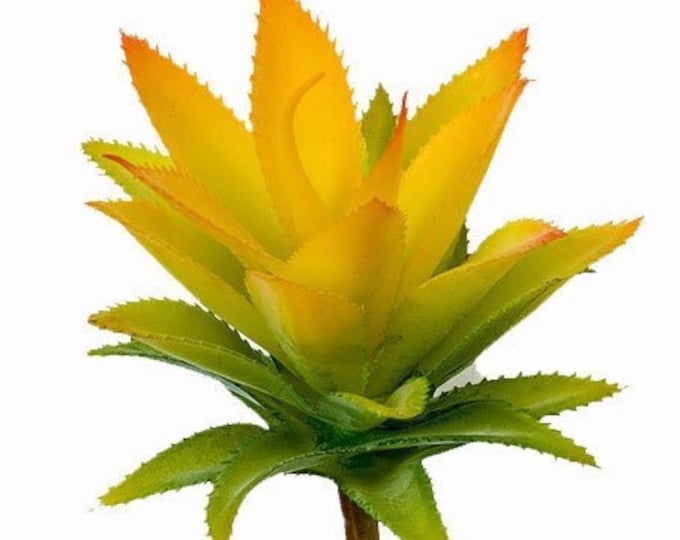 8" Faux Succulent on Stem, Pineapple Succulent, Cake Topper, Hawaiian Decor, Floral Supply