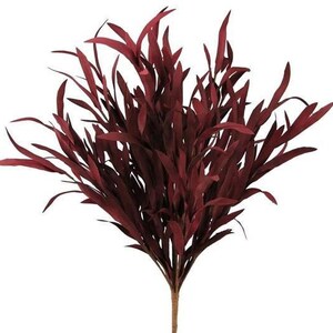 26" Fall Floral Spray/Pick/Stem/Bush-Artificial Grass in 2 Tone Burgundy-Fall/Autumn Decor-Vase Filler-Wreath Supply-Floral Supply