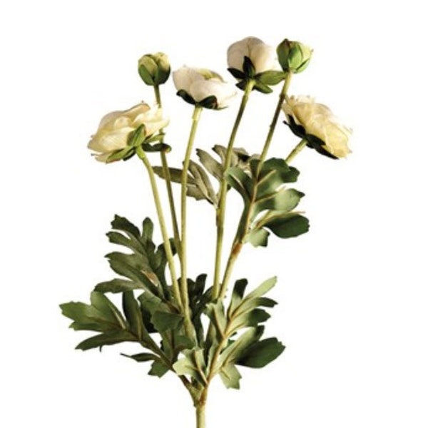 26" Artificial Ranunculus Buttercup Flower Stem/Pick/Spray-Faux Silk-Summer Flowers-Vase Filler-Wreath Supply-Floral Supply