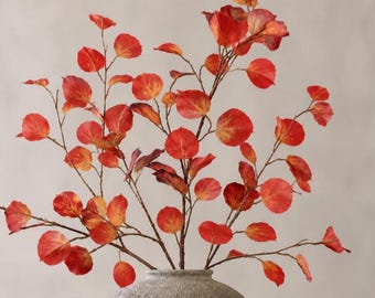 Fall Stems, Aspen Leaves Floral Spray - 35"