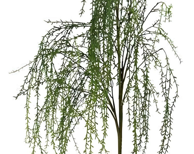 63" Large Faux Weeping Willow Branch Spray, Artificial Greenery Stems, Vase Filler, Home Decor, Wedding Decor
