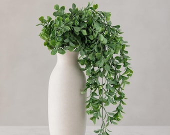 29" Faux Spirea Hanging Greenery, Cascading Draping Stem