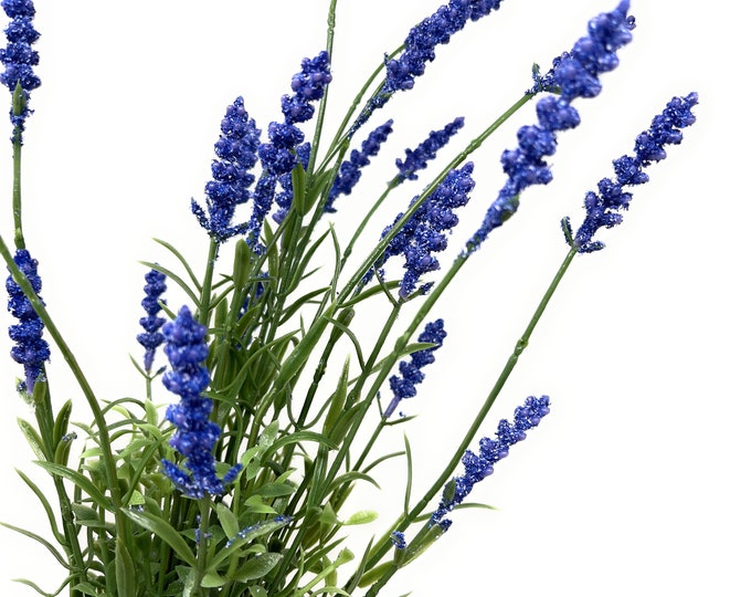 19" Faux Lavender Bundle, Artificial Flowers, Lavender Bush for DIY Floral Arrangements, Vase Filler, Floral Supply