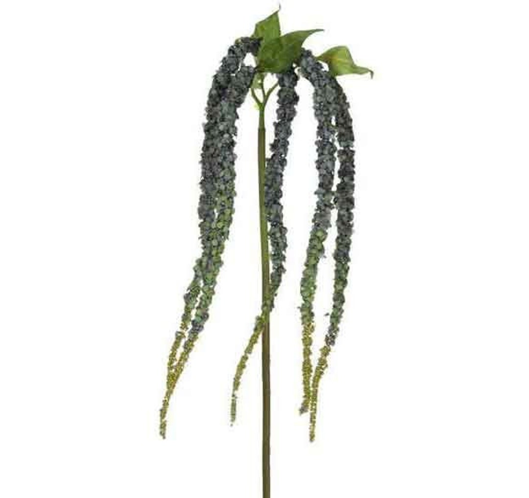 38 Faux Amaranthus in Blue, Trailing Plant, Hanging Plant, Artificial