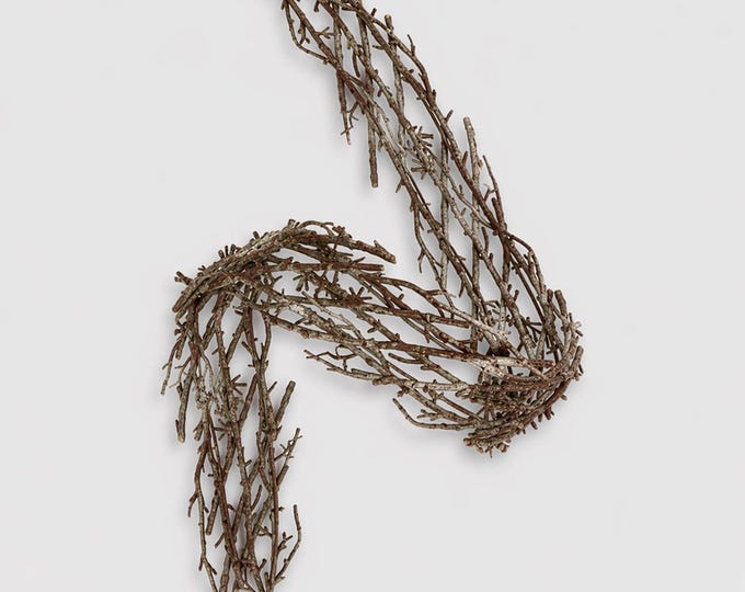 4 FT Faux Brown Twig Garland, Rustic Branch Decor