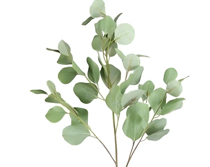 34" Floral Greenery Pick/Spray-Artificial Silver Dollar Eucalyptus-Farmhouse Greenery-Farmhouse Decor-Filler Greenery-Floral Supply