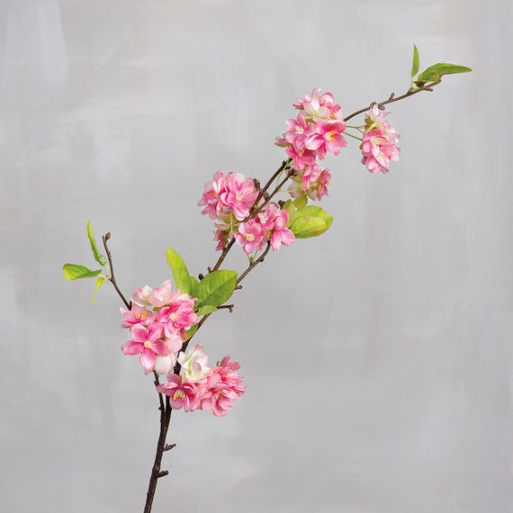 33 Apple Blossom Silk Flower Stem Spray