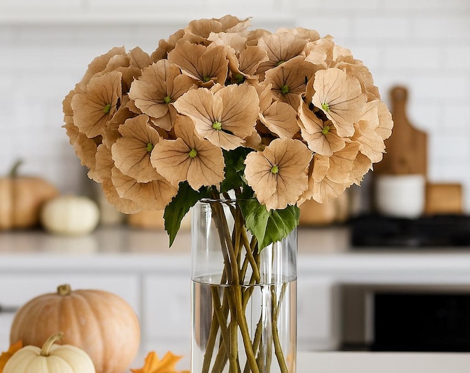 14" Fall Hydrangeas, Fall Decor, Thanksgiving Decor, Real Touch Flowers, Artificial Flower, Vase Filler