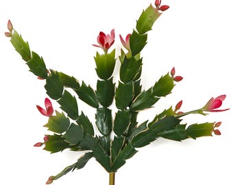 Faux Christmas Cactus - 12"