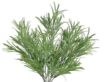14" Faux Rosemary Plant, Dusty Green Herb Bush, Kitchen Decor