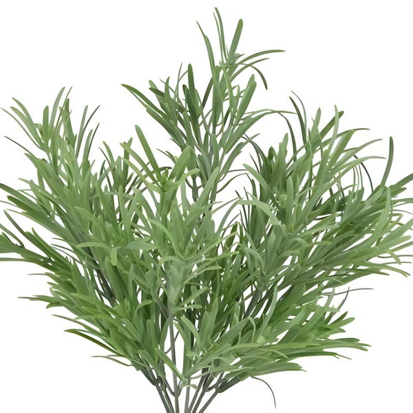 14" Faux Rosemary Plant, Dusty Green Herb Bush, Kitchen Decor
