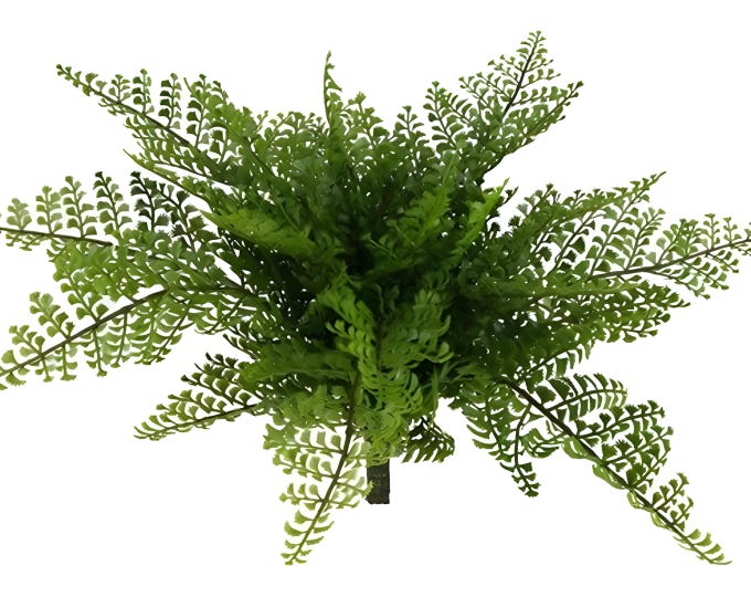 14" Maiden Hair Fern Bush-Artificial Greenery-Filler Greenery-Everyday Greenery-Vase & Bouquet Filler-Faux/Artificial Foliage-Floral Supply