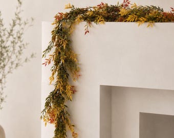 Guirnalda de otoño - Terciopelo de fresno - Decoración de otoño para Acción de Gracias - 1,8 m