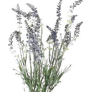 18&quot; Faux Lavender Stems, Lavender Bush, Lavender Flowers for Floral Arrangements, Vase Filler, Planter Filler, Wreath Floral Supply