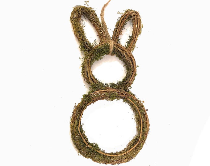 Grapevine Bunny Wreath, Rabbit Wreath, Easter Wreath, Spring Wreath for Front Door, DIY Bunny Wreath Base - Add Your Own Embellishments