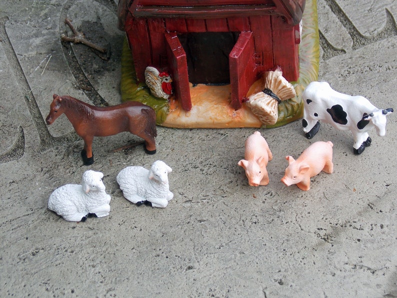 Miniature Barn Animalsminiature Farm Animals for Fairy Garden Etsy