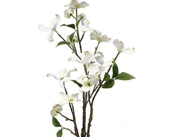 30" Artificial Faux Dogwood Branch-Spring Summer Silk Flower Spray-Vase Filler-Wreath Supply-Floral Supply