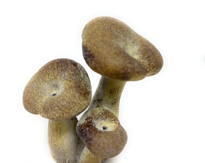 Cement Mushroom Cluster of 3, Garden Mushrooms, Garden Decor