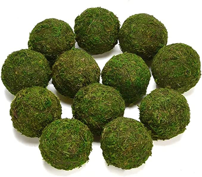 NOLITOY Simulated Green Ball Moss Pebble Decor Moss Balls for Fish Tank  Live Moss Decor Fake Moss Decorative Moss Adornment Pebbles for Fish Tank  an